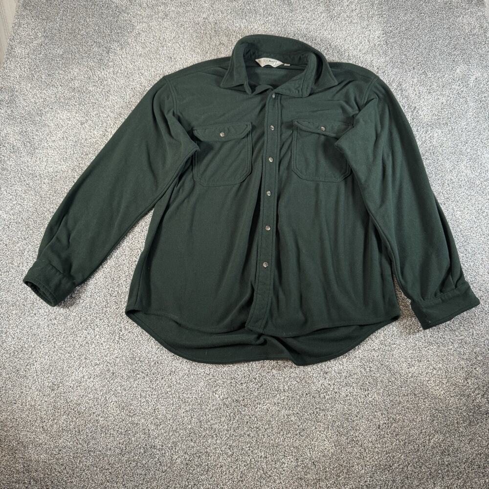 Vintage L.L. Bean Fleece Shacket L Outdoors Lumberjack Rustic Gorpcore Granola